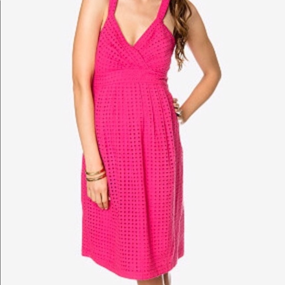 Motherhood Maternity Pink Eyelet Dress